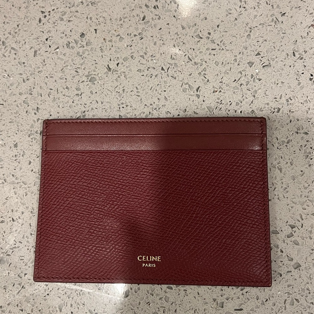 Celine Burgundy Card Holder